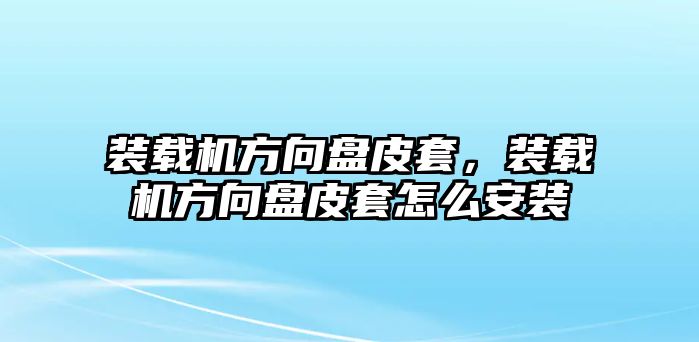 裝載機方向盤皮套，裝載機方向盤皮套怎么安裝