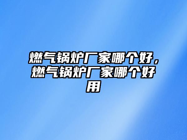 燃?xì)忮仩t廠家哪個好，燃?xì)忮仩t廠家哪個好用