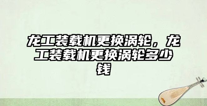 龍工裝載機更換渦輪，龍工裝載機更換渦輪多少錢