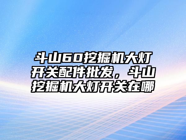 斗山60挖掘機(jī)大燈開(kāi)關(guān)配件批發(fā)，斗山挖掘機(jī)大燈開(kāi)關(guān)在哪