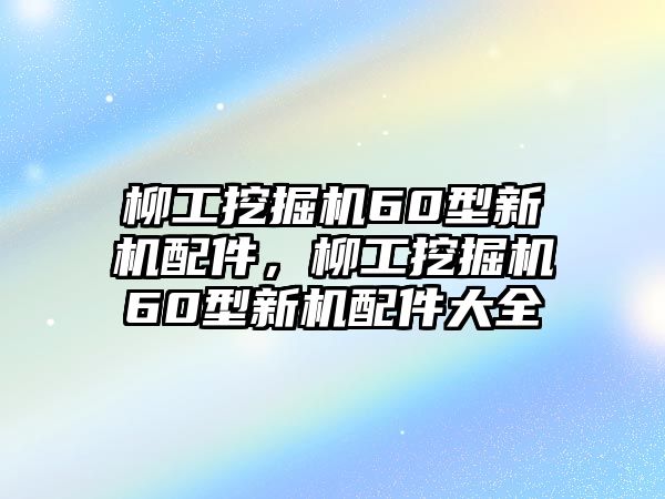 柳工挖掘機60型新機配件，柳工挖掘機60型新機配件大全