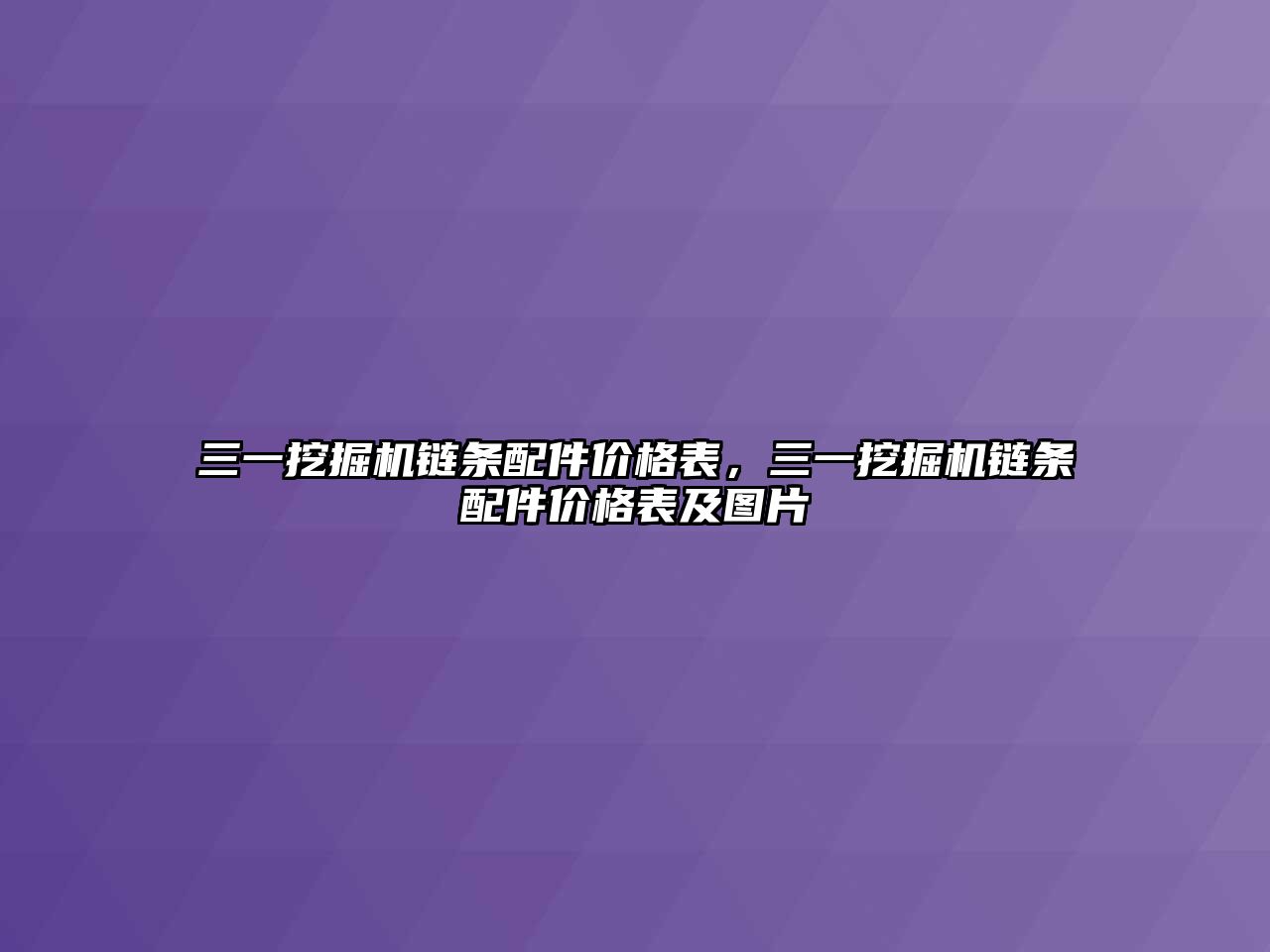 三一挖掘機(jī)鏈條配件價(jià)格表，三一挖掘機(jī)鏈條配件價(jià)格表及圖片