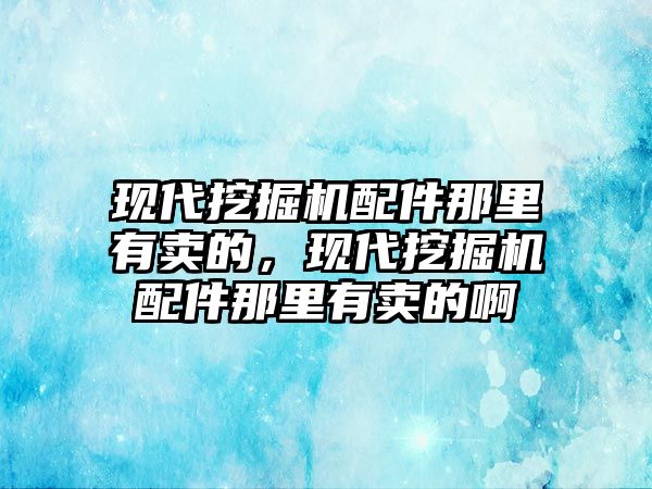 現代挖掘機配件那里有賣的，現代挖掘機配件那里有賣的啊