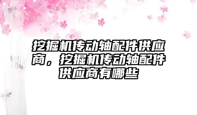 挖掘機傳動軸配件供應商，挖掘機傳動軸配件供應商有哪些