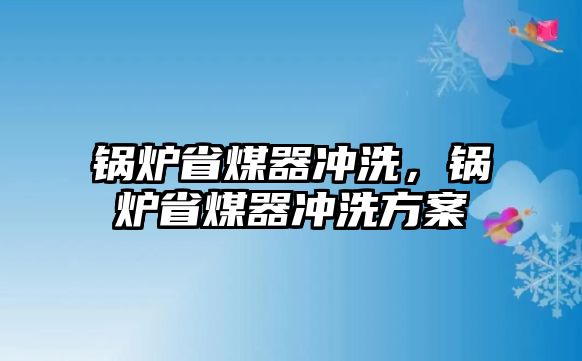 鍋爐省煤器沖洗，鍋爐省煤器沖洗方案