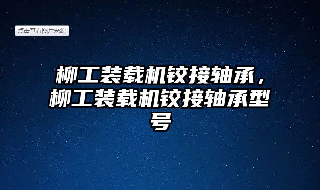 柳工裝載機鉸接軸承，柳工裝載機鉸接軸承型號