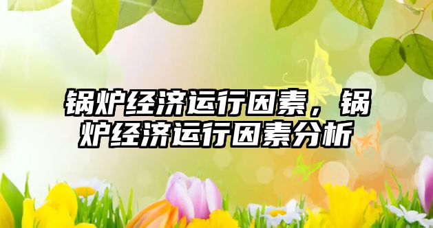 鍋爐經濟運行因素，鍋爐經濟運行因素分析