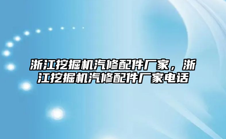 浙江挖掘機(jī)汽修配件廠家，浙江挖掘機(jī)汽修配件廠家電話