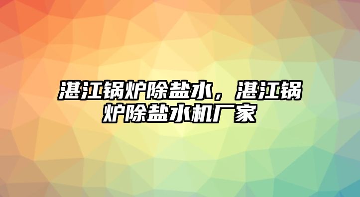 湛江鍋爐除鹽水，湛江鍋爐除鹽水機廠家