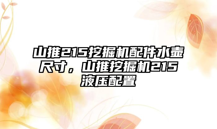 山推215挖掘機配件水壺尺寸，山推挖掘機215液壓配置