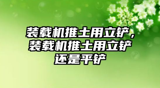 裝載機推土用立鏟，裝載機推土用立鏟還是平鏟