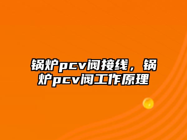 鍋爐pcv閥接線，鍋爐pcv閥工作原理