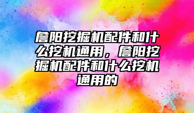 詹陽挖掘機配件和什么挖機通用，詹陽挖掘機配件和什么挖機通用的