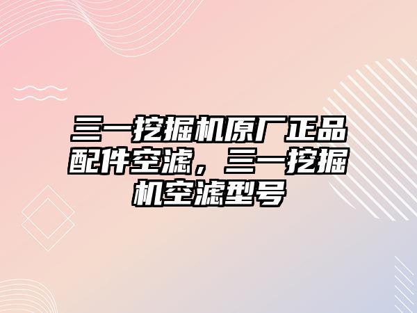 三一挖掘機(jī)原廠正品配件空濾，三一挖掘機(jī)空濾型號