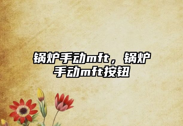 鍋爐手動mft，鍋爐手動mft按鈕