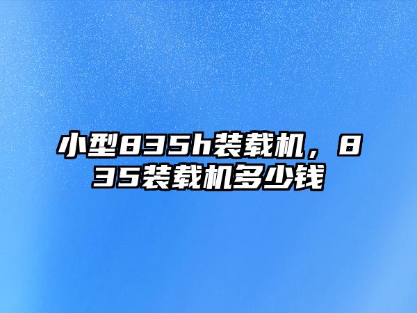 小型835h裝載機，835裝載機多少錢