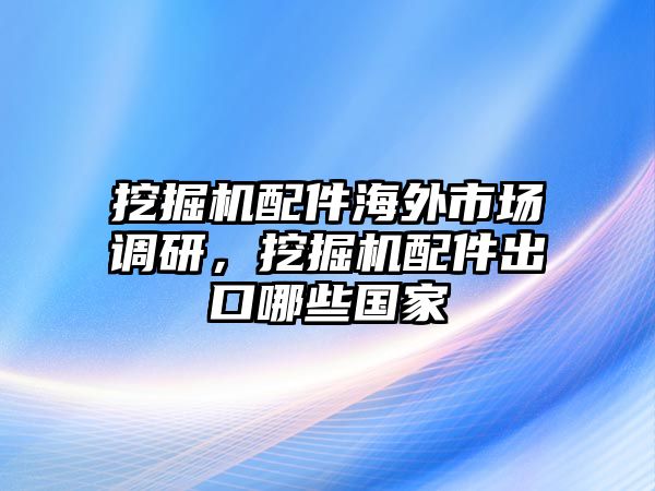 挖掘機(jī)配件海外市場(chǎng)調(diào)研，挖掘機(jī)配件出口哪些國(guó)家