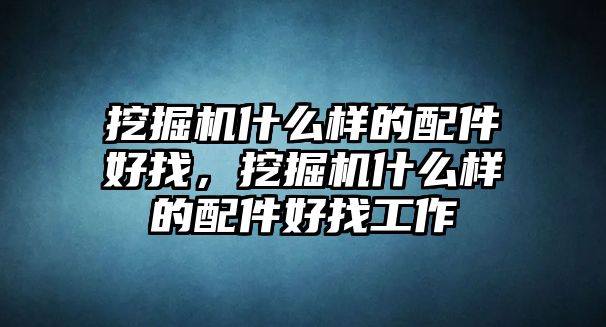 挖掘機什么樣的配件好找，挖掘機什么樣的配件好找工作