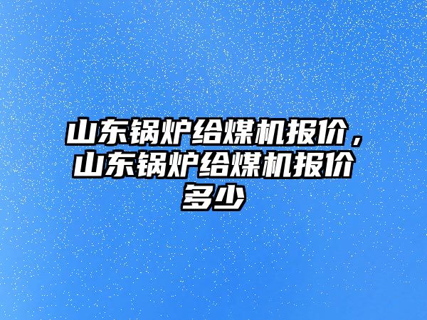 山東鍋爐給煤機報價，山東鍋爐給煤機報價多少