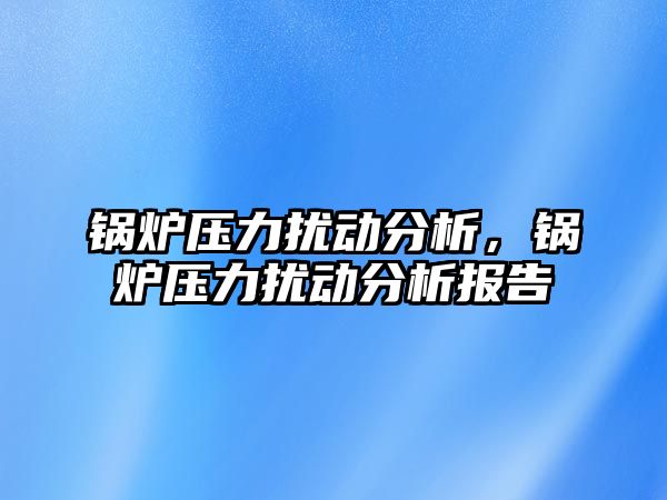 鍋爐壓力擾動分析，鍋爐壓力擾動分析報告