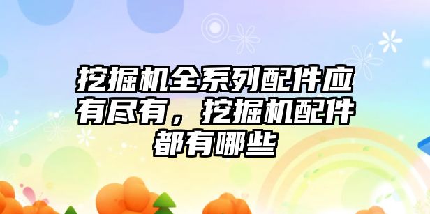 挖掘機全系列配件應有盡有，挖掘機配件都有哪些