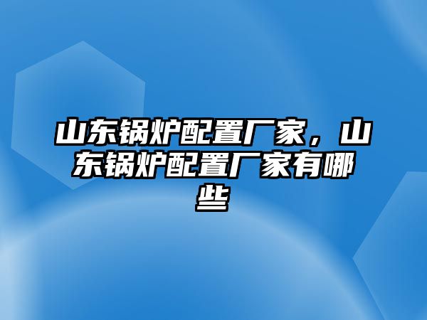 山東鍋爐配置廠家，山東鍋爐配置廠家有哪些