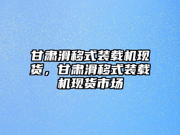 甘肅滑移式裝載機現貨，甘肅滑移式裝載機現貨市場