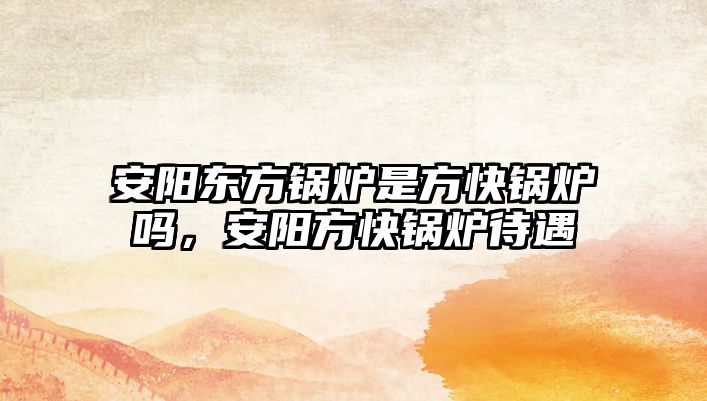 安陽東方鍋爐是方快鍋爐嗎，安陽方快鍋爐待遇