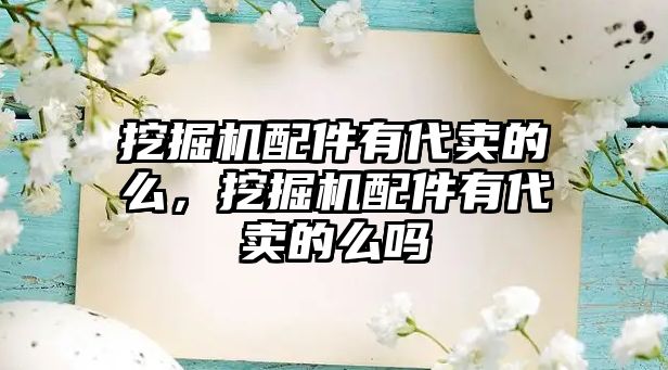 挖掘機(jī)配件有代賣的么，挖掘機(jī)配件有代賣的么嗎