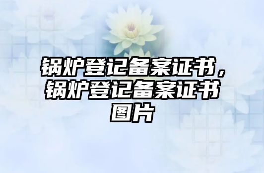 鍋爐登記備案證書，鍋爐登記備案證書圖片