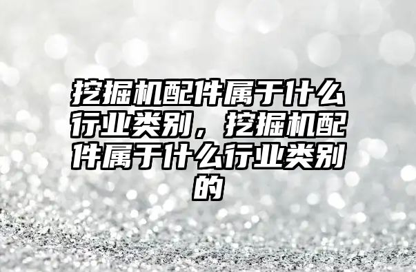 挖掘機配件屬于什么行業類別，挖掘機配件屬于什么行業類別的