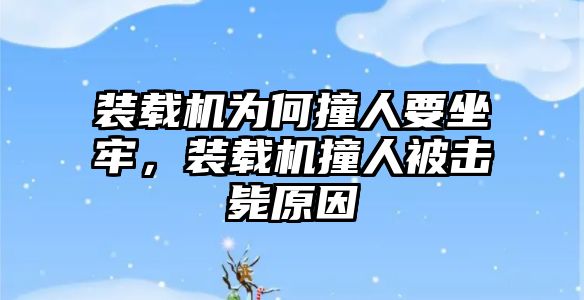 裝載機為何撞人要坐牢，裝載機撞人被擊斃原因