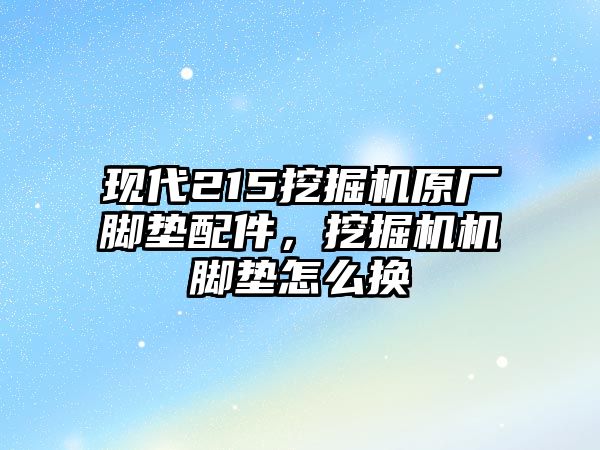 現代215挖掘機原廠腳墊配件，挖掘機機腳墊怎么換