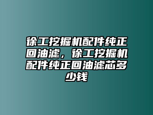 徐工挖掘機配件純正回油濾，徐工挖掘機配件純正回油濾芯多少錢