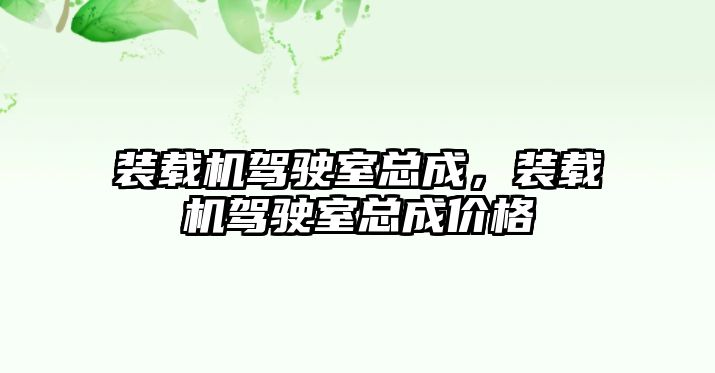 裝載機駕駛室總成，裝載機駕駛室總成價格