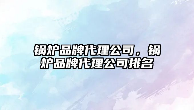 鍋爐品牌代理公司，鍋爐品牌代理公司排名