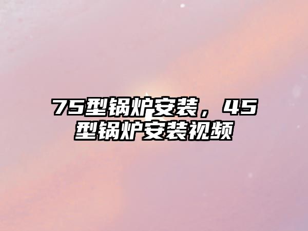 75型鍋爐安裝，45型鍋爐安裝視頻