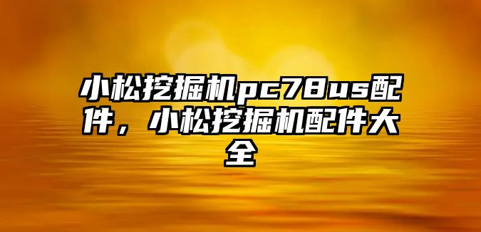 小松挖掘機pc78us配件，小松挖掘機配件大全