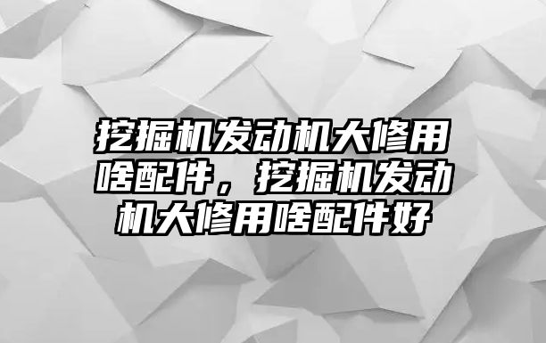 挖掘機發動機大修用啥配件，挖掘機發動機大修用啥配件好