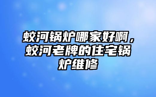 蛟河鍋爐哪家好啊，蛟河老牌的住宅鍋爐維修