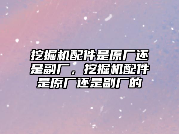 挖掘機配件是原廠還是副廠，挖掘機配件是原廠還是副廠的