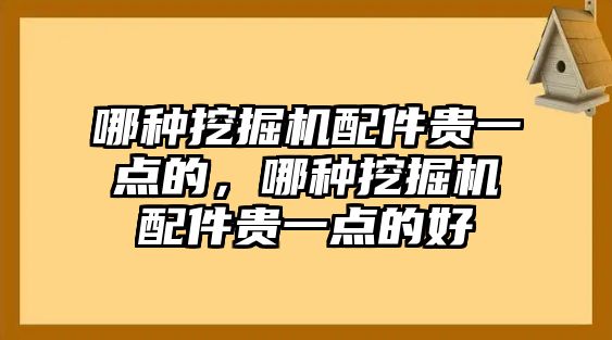 哪種挖掘機(jī)配件貴一點的，哪種挖掘機(jī)配件貴一點的好