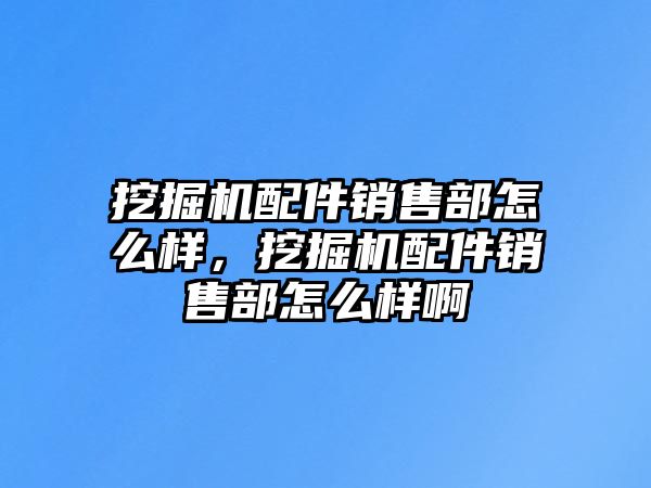 挖掘機(jī)配件銷售部怎么樣，挖掘機(jī)配件銷售部怎么樣啊