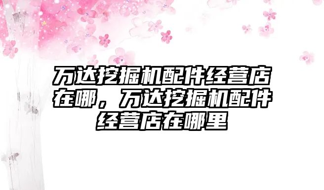 萬達挖掘機配件經(jīng)營店在哪，萬達挖掘機配件經(jīng)營店在哪里