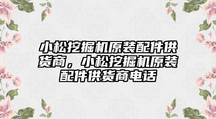 小松挖掘機原裝配件供貨商，小松挖掘機原裝配件供貨商電話