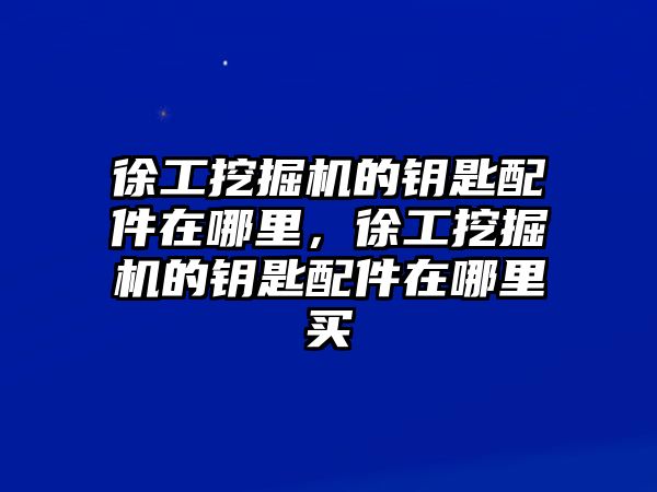 徐工挖掘機的鑰匙配件在哪里，徐工挖掘機的鑰匙配件在哪里買