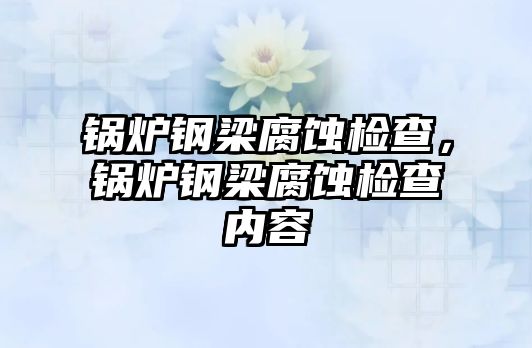 鍋爐鋼梁腐蝕檢查，鍋爐鋼梁腐蝕檢查內容