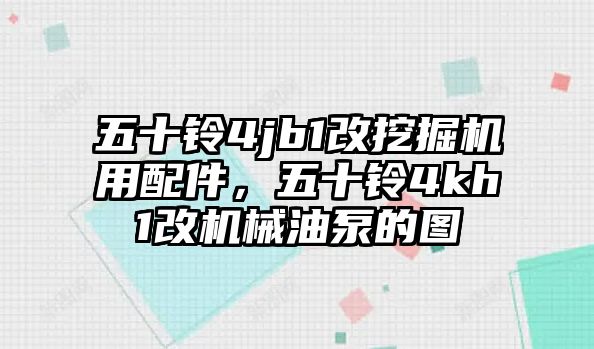 五十鈴4jb1改挖掘機用配件，五十鈴4kh1改機械油泵的圖