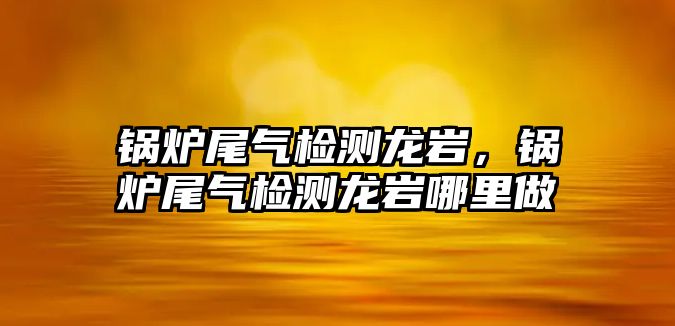 鍋爐尾氣檢測龍巖，鍋爐尾氣檢測龍巖哪里做