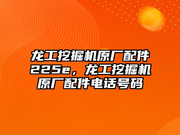 龍工挖掘機原廠配件225e，龍工挖掘機原廠配件電話號碼